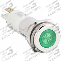 APPROVED VENDOR Flush Panel Light: 10 mm Panel Mounting Hole Dia, LED, Green, Flush Head, H10 (MPN 24M106). Key specifications — Brand: APPROVED VENDOR; Electrical Connection: 0.11 Male Quick Disconnect.