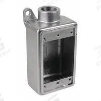 CALBRITE Electrical Box: Stainless Steel, Rectangular, 1 Gangs, 3/4 in Hub Size, 18 cu in Capacity (MPN S60700FS00). Key specifications — Color: Gray; Brand: CALBRITE.