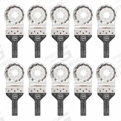 FEIN Oscillating Tool Blade: 3/8 in Blade Wd, 3 13/16 in Overall Lg, Bi-Metal - Starlock Mounted Blades