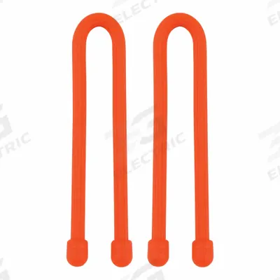 NITE IZE Gear Tie: Orange, 6 in Lg - Twist-Release Cable Ties