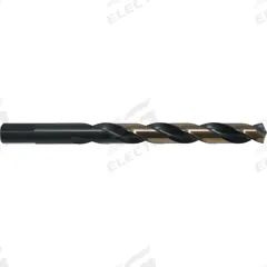 CLE-LINE Jobber Length Drill Bit: 2.3 mm, 135° Split Point, Black & Gold HSS, 3-Flats Shank (MPN C74027). Key specifications — attr1225567: 0.0906.