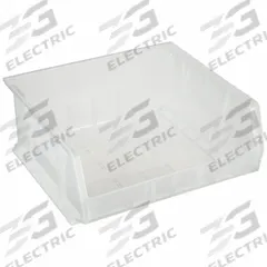 AKRO-MILS Hang and Stack Bin: 16 1/2 in x 14 3/4 in x 7 in, Clear, Label Holder Included, 30250SCLAR. Key specifications — Electrostatic Discharge: Not Electrostatic Discharge Conductive; Brand: AKRO-MILS; % Recycled Content: 0%.