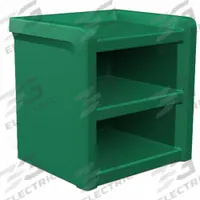 CORTECH Nightstand: Green, 21 1/2 in Overall Ht, 21 in Overall Wd, 18 in Overall Dp, 3 Shelves (MPN 7602GN). Key specifications — Brand: CORTECH; Furniture Series: Endurance.