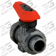 GF PIPING SYSTEMS Manual Two-Way Ball Valve: 3/4 in, PVC, Straight, Socket x FNPT, Two-Piece, Lever (MPN 161546343). Key specifications — Brand: GF PIPING SYSTEMS; Handle: Lever.