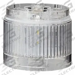 PATLITE Tower Light Module: Steady, 24V DC, White, 60 mm Overall Dia, 40 mm Overall Ht, LR6, LR6-E-C. Key specifications — Brand: PATLITE; Compatible with Series: LR6; Lens Color: White; Operating Voltage: 24V DC; Manufacturer Part Number: LR6-E-C.