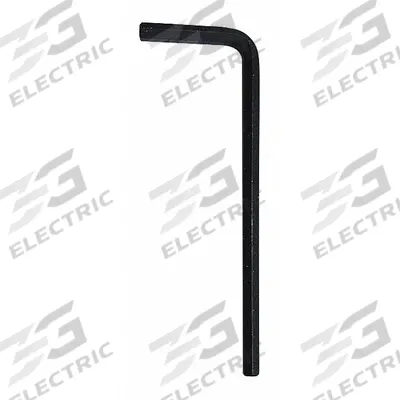 WESTWARD Hex Key: 0 Ball Ends, 3 mm Tip Size, Metric, Short, Alloy Steel, Black Oxide - L-Shaped Hex Keys