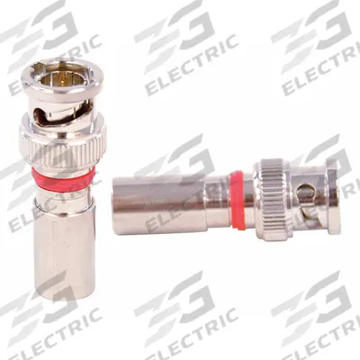 DOLPHIN COMPONENTS CORP Coaxial Connector: Male, Connector, Silver, Compression, RG-59, BNC - BNC Coaxial Connectors
