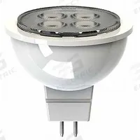 GE LAMPS Compact LED Bulb: LED, MR16, 2-Pin (GU5.3), 4.5 W Watt, 35 W Incandescent Watt Equivalency (MPN LED4.5MR1684035 12). Key specifications — Bulb Finish: Clear; Color Temperature: 4000K; Shatter-Resistant: No; Brand: GE LAMPS; Voltage: 12 V; Bulb Shape: MR16.