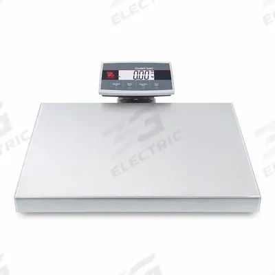 OHAUS Shipping Scale: 400 lb Wt Capacity - Imperial, 15 3/4 in Weighing Surface Dp - Shipping Bench Scales with Column-Mounted Indicator
