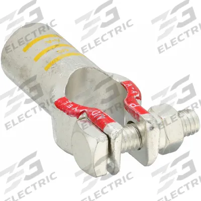 ECO-MAX Battery Terminal: Straight, Crimp, 4/0 ga, Yellow Color, Positive - Straight Alignment