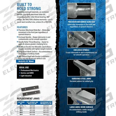 JET Pipe Jaws: Steel, For 1 3/4 in Vise Jaw Wd, Clips/Screws/Washers - Screw-In Pipe Jaws