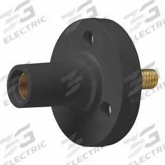 Single Pole Receptacle: Black, Straight Taper Nose Mating, Threaded Stud Termination, 150 A (MPN 15R22-UE). Key specifications — Series: 15; Receptacle Gender: Female; Brand: LEVITON.