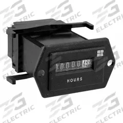 TRUMETER Electromechanical Hour Meter: Hour Meters, Front Panel Mounting, Analog, 10 V DC – 28 V DC (MPN 731-0040). Key specifications — Mounting Style: Panel; Standards: CE; Bezel Face Shape: Rectangular; Brand: TRUMETER; Manufacturer Part Number: 731-0040; Meter Type_Broad: Analog.