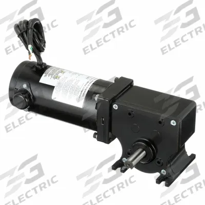 Dayton Gearmotor: Right Angle, 90V DC, TENV, 40 RPM, 196 in-lb Max Torque, 44:1 - Right Angle DC Gearmotors