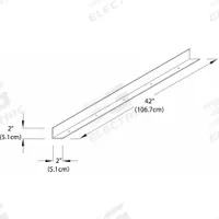 Retaining Lip: 42 in Overall Lg, 42 in Overall Wd, 2 in Overall Ht, Steel, Pearl White, 16 Gauge (MPN GRPSLA42). Key specifications — Material: Steel; Brand: INSTOCK.