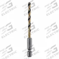DEWALT Hex Shank Drill Bit: 5/32", 135° Split Point, Black & Gold HSS, Impact Rated (MPN DWA5010). Key specifications — attr1234973: Impact Rated; attr1234966: DEWALT; attr1234978: 0.1563.