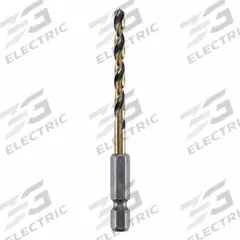 DEWALT Hex Shank Drill Bit: 5/32", 135° Split Point, Black & Gold HSS, Impact Rated (MPN DWA5010). Key specifications — attr1234973: Impact Rated; attr1234966: DEWALT; attr1234978: 0.1563.