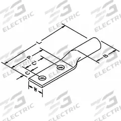 Compression Lugs: For 1 AWG, Stranded Wire, 1/2 in Stud Size, Long, Copper Barrel (MPN 31129). Key specifications — Inspection Hole: No; For Wire Type: Stranded; For Wire Sizes: 1 AWG; Brand: 3M; Manufacturer Part Number: 31129.