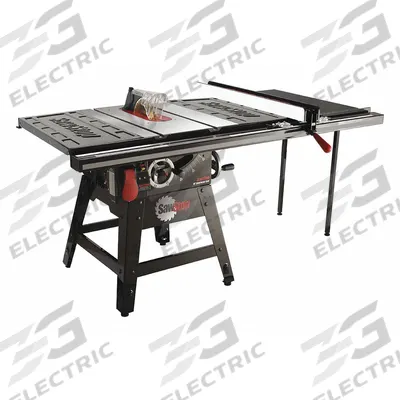 SAWSTOP Table Saw: 120 V AC Volt, 14 A Current, 12 1/2 in Left to 36 1/2 in Right - Floor Stand Portable Table Saws