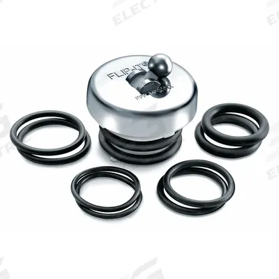 APPROVED VENDOR Drain Stopper: Plastic, Chrome-Plated, 1 5/8 in Overall Dia - Bathtub Drain Stoppers