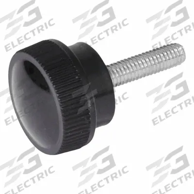 JW WINCO Knurled Screws; Knurled Hand Knobs: Knurled, Plastic w/ Steel Thread, M6 Thread - Knurled Knobs with Threaded Stud
