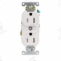 LEVITON Tamper-Resistant Duplex Receptacle: Duplex, 5-15, 125V AC, 15 A, 2 Pole / 3 Wire (MPN TBR15-WCP)
