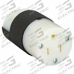 HUBBELL Straight Blade Connector: 5-15R, 125V AC, 15 A, 2 Pole, 3 Wire, Black/White (MPN HBL5269C)