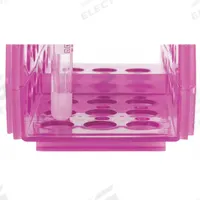 Tube Rack: Polypropylene, Purple, 12 Compartments, Benchtop (MPN 120685). Key specifications — Material: Polypropylene; Mounting Location: Benchtop; Color: Purple; Product Type: Test Tube Rack; Total Holding Capacity: (18) Wells (Side B); Brand: HEATHROW SCIENTIFIC.