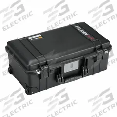 PELICAN Protective Case: 11 1/4 in x 20 3/8 in x 7 1/4 in Inside, No Foam, Black, Mobile, 8 lb Wt (MPN 1535AIRNF). Key specifications — Closure Type: Double Throw; Brand: PELICAN; Carry-On Size: Yes.
