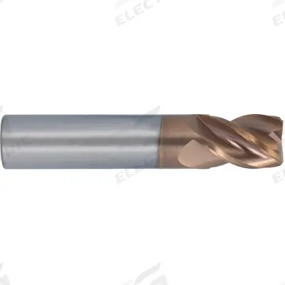 CLEVELAND Corner Radius End Mill: Carbide, T-Max Coated, 4 Flute, 3/8" Mill Dia, 5/8" LOC - Fast-Cutting Carbide Corner-Radius End Mills for Stainless Steel & Super Alloys