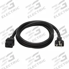 EATON TRIPP LITE Power Cord: 6 ft Lg, 3/12, 5-20P Plug, Non-NEMA Receptacle, C19 Receptacle, SJT (MPN P049-006). Key specifications — Brand: EATON TRIPP LITE; Jacket Material: PVC.