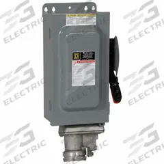SQUARE D Safety Switch: Non-Fusible, 60 A, Three Phase, 600V AC, Galvanized Steel, Indoor (MPN HU362AWC). Key specifications — attr867074: SQUARE D; attr925469: Crouse-Hinds Arktite.