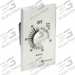 INTERMATIC Spring-Wound Timer: 1 hr Max, SPST, 120/277V AC, Wall Plate Included, Silver (MPN FF60MC). Key specifications — Brand: INTERMATIC; Includes Hold: No Hold Included.