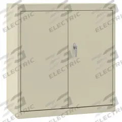 SANDUSKY Shelf Cabinet: 36 in x 24 in x 36 in, Swing Handle & Keyed, 24 ga Panel Thick, Frame, Tan (MPN CA21362436-07). Key specifications — Cabinet Color: Tan; Method of Construction: Welded; Base Type: Frame; Assembled: Assembled; Mobility: Stationary; Adjustable Shelves: (2) Adjustable; Cabinet Finish: Powder Coated; Cabinet Material: Steel.