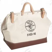 KLEIN TOOLS Tool Bag: 12 in W x 6 in D x 10 in H, Tan, Canvas, 1 Pockets, 1 Inside Pockets, Canvas (MPN 5102-12). Key specifications — Color: Tan; Brand: KLEIN TOOLS; Material: Canvas.