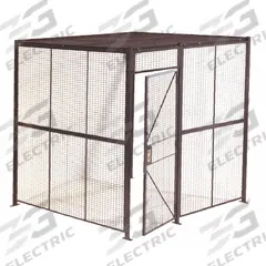 WIRECRAFTERS Partition Cage: 8 ft W x 8 ft D 8 ft H, Gray, 4 Sides, Enamel, With Ceiling Panel (MPN 884C). Key specifications — attr1283235: Yes; attr1283272: WIRECRAFTERS; attr1283268: Complete Wire Security Cages; attr1283246: Keyed Different Cylinder; attr1283240: Out; attr1283243: Yes; attr1283245: Hinged; attr1283254: Yes.