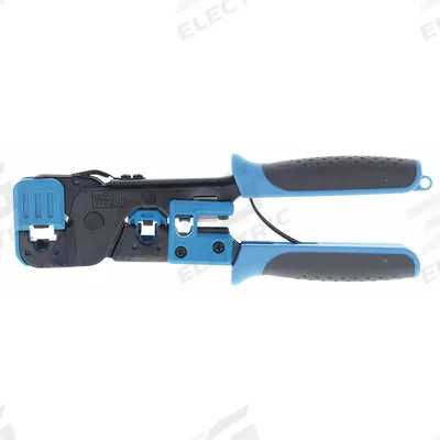 IDEAL Crimper: For RJ-11/RJ-12/RJ-45, Cat5e/Cat6, 13 in Overall Lg - Modular Data Plug Crimpers