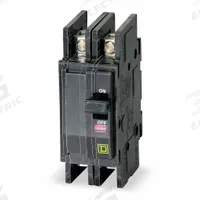 SQUARE D Miniature Circuit Breaker: 15 A, 120/240V AC, Single Phase, 22kA at 120/240V AC, 2 Poles (MPN QOU215VH). Key specifications — Phase: Single; Amps: 15 A; AC Voltage Rating: 120/240V AC; Max. AIR Rating: 22kA at 120/240V AC; For Use With: Heating; Brand: SQUARE D.