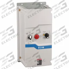Combination Motor Starter: 3 Poles, Circuit Breaker, 32 A, 600V AC Coil, Thermal Protection, 600V AC (MPN ECX77H1DJD-M). Key specifications — Brand: EATON; Auxiliary Contact Form: 1NO; Coil Voltage: 600V AC; Control Transformer: Yes; Wire Termination Type: Screws; Poles/Phase: 3 Pole / Three Phase; Operator Type: Hand/Off/Auto (Selector Switch); Thermal Unit Type: Adjustable Thermal Units (Included).