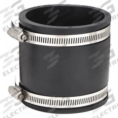 FERNCO Flexible Pipe Straight: PVC, For 3 in Pipe, Copper/Iron/PVC/Steel - Flexible Transition Pipe Fittings
