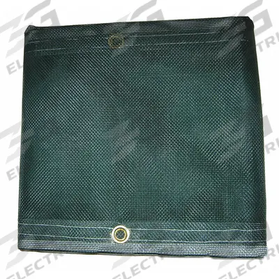 MAURITZON Tarp: 23.5 ft Lg, 11.67 ft Wd, Std Duty, 5 mil, Vinyl, Green, 10 oz/sq yd - Mesh Tarps