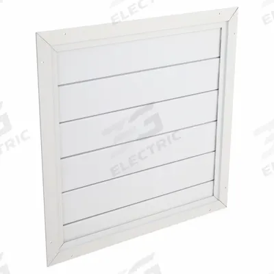 Dayton 32"H-W Aluminum Spring Backdraft Damper: For 30 in Fan, Single Panel, 32 in H - Ceiling/Roof-Mount Backdraft Dampers