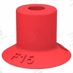 PIAB Vacuum Pad: Flat, w/o Adapter, 22.1 mm Pad Dia, Food Grade Silicone Rubber, Clear, 50A, F15 (MPN F15.21). Key specifications — attr1019136: F15.21; attr1019138: PIAB; attr1019139: 50A.