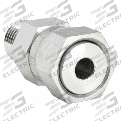 PARKER Compression Fitting Adapter: 1/4 in OD Size, 7/16-20 Thread Size, Compression x ORB - O-Ring Face Seal Steel Compression Fittings