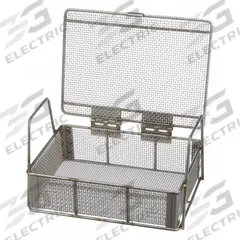 MARLIN STEEL WIRE PRODUCTS Parts Washer Basket: Rectangular, Stainless Steel, Silver, 7 in Basket Lg (MPN 00-00368220-38). Key specifications — Handle Included: Handle Included; Mesh Opening Size: #4; Stackable: Stackable; Lid Included: Lid Included; Brand: MARLIN STEEL WIRE PRODUCTS.