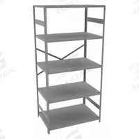 TENNSCO Metal Shelving: Standalone, Light-Duty, 36 in x 24 in, 72 in Overall Ht, 5 Shelves (MPN ESP-2436). Key specifications — Frame Material: Steel; Shelving Material: Steel; Assembled: Unassembled; Color: Medium Gray; Brand: TENNSCO.