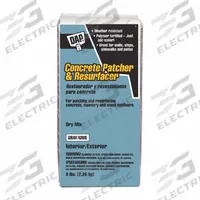 DAP Concrete Repair Compound: Concrete Patcher & Resurfacer, Cement, 5 lb Container Size, Box, Gray (MPN 10466). Key specifications — Color: Gray; Series: Concrete Patcher & Resurfacer; Brand: DAP; Compatible Materials: Wood; VOC Content Range: No VOC.