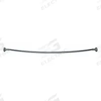 TAYMOR Curved Shower Rod: 1 in Overall Wd, Stainless Steel, Satin Nickel (MPN 01-C6289SN). Key specifications — Brand: TAYMOR; Finish: Satin Nickel; Material: Stainless Steel; Includes: Flanges.