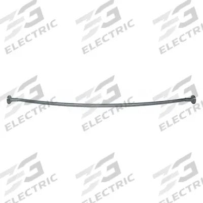 TAYMOR Curved Shower Rod: 1 in Overall Wd, Stainless Steel - Rods & Mounting Hardware for Shower Curtains