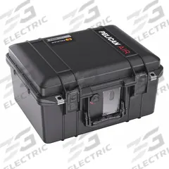 PELICAN Protective Case: 11 3/8 in x 15 1/8 in x 8 1/2 in Inside, Dividers, Black, Stationary (MPN 1507AIRWD). Key specifications — Closure Type: Press and Pull Latches; Brand: PELICAN; Carry-On Size: No.